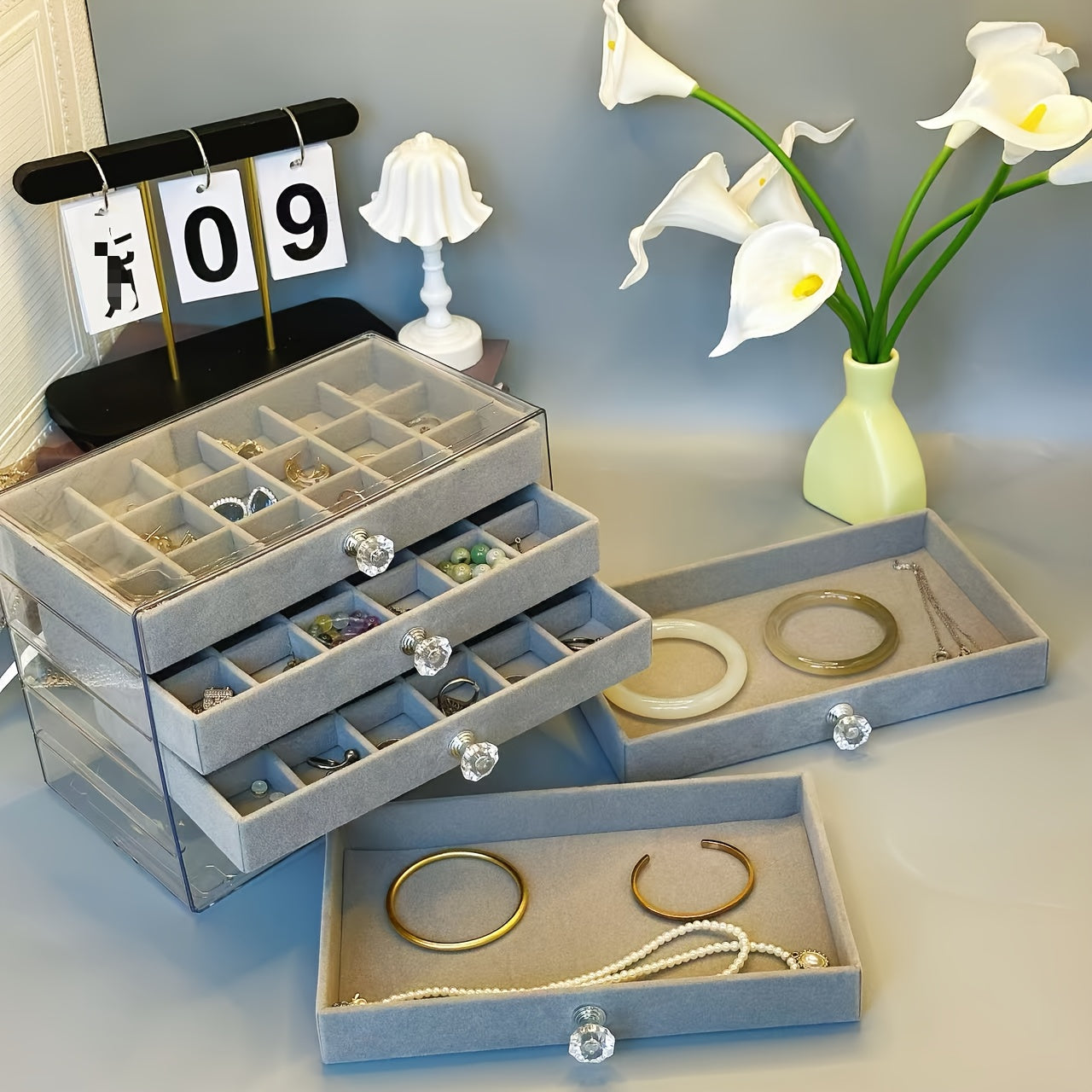 Classic and Elegant 5-Layer Jewelry Box, Lightweight & Portable with Sturdy Design for Secure Storage on the Go, Jewelry Boxes
