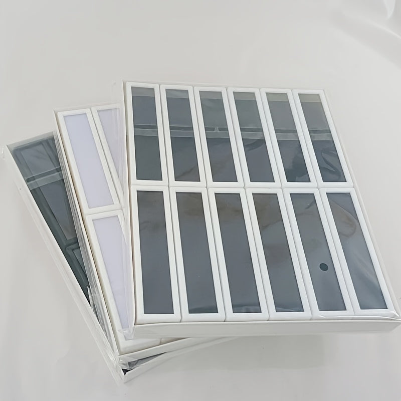 12pcs 1.06x3.94inch Faux Display Plastic Box Storage Container for Faux Stand Organizer Transparent Acrylic Cover and White Foam Suitable for Gem Jewelry Accessories Display
