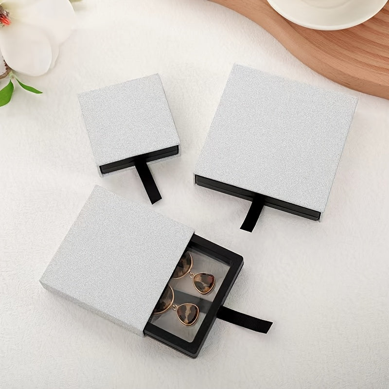10pcs Classic Plastic Jewelry Box Drawer Organizer, Multipurpose Rectangle Storage Display Case for Rings, Earrings, Nails - No Electricity Needed, Jewelry Boxes