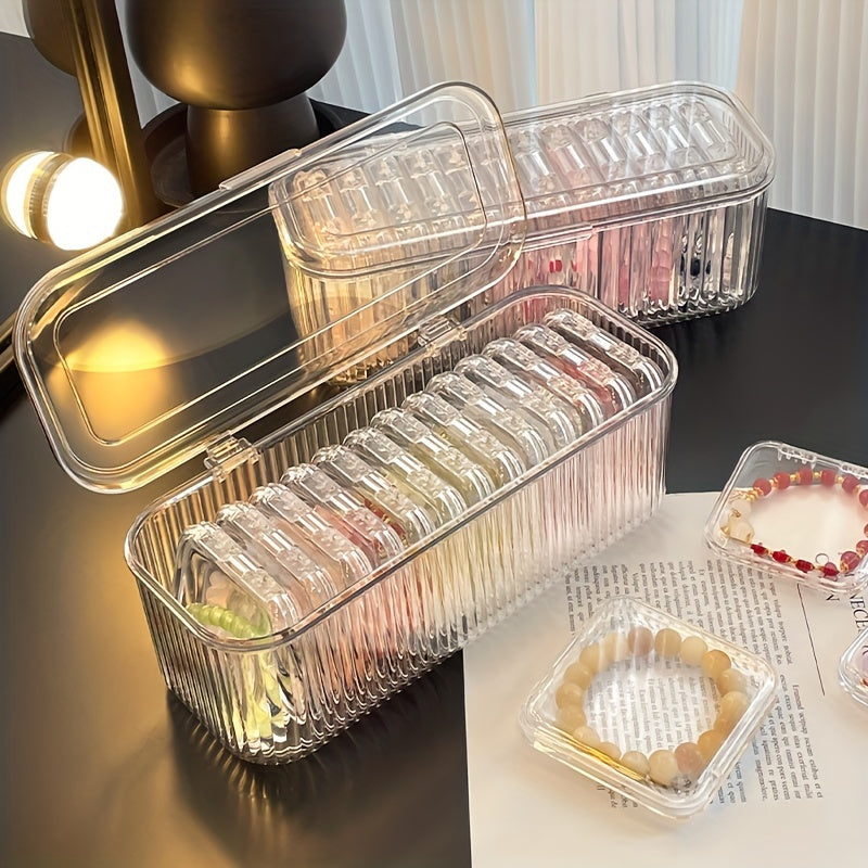 Bead Storage Box Set, Portable Jewelry Organizer, Perfect for Bracelets, Necklaces, with Dust-Proof Lid, Ideal for Storing Bangles& Jewelry
