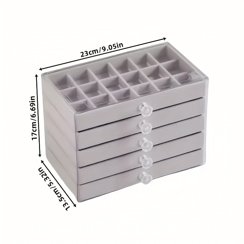 Classic and Elegant 5-Layer Jewelry Box, Lightweight & Portable with Sturdy Design for Secure Storage on the Go, Jewelry Boxes