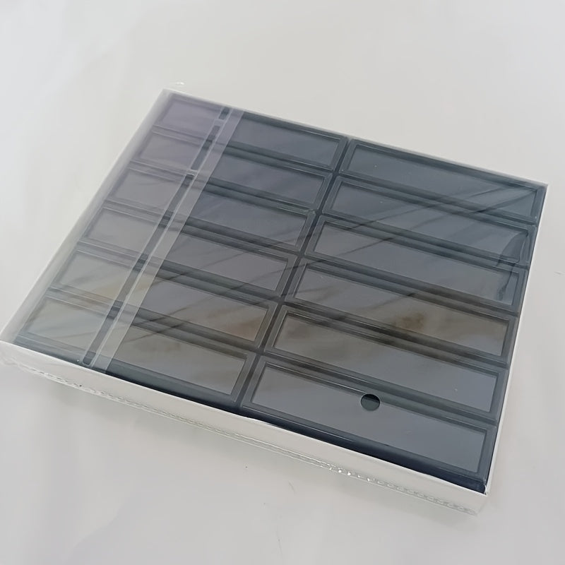 12pcs 1.06x3.94inch Faux Display Plastic Box Storage Container for Faux Stand Organizer Transparent Acrylic Cover and White Foam Suitable for Gem Jewelry Accessories Display