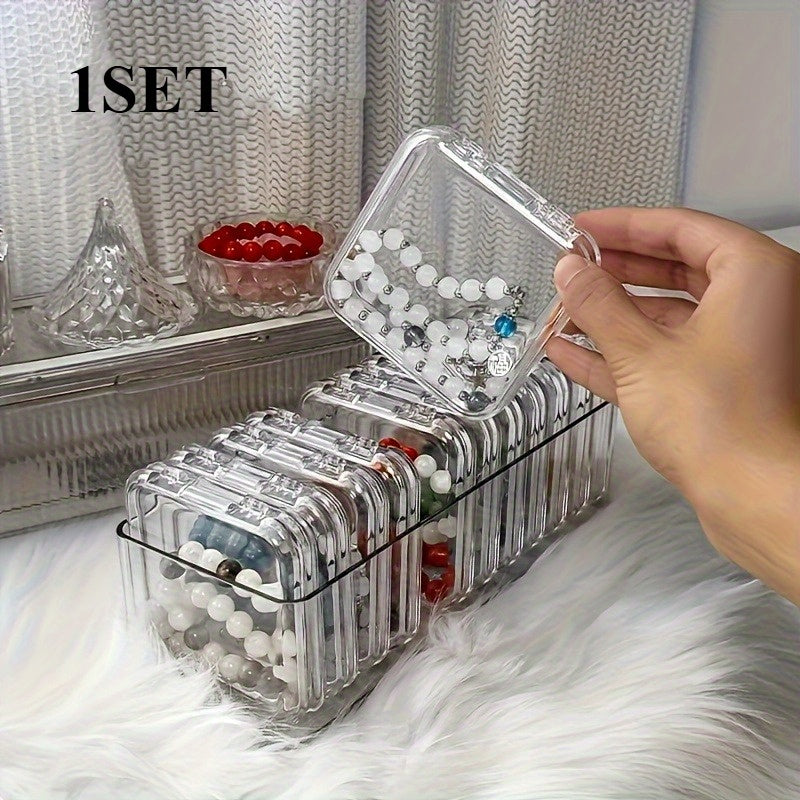1 Set/2 Sets of Elegant Transparent Plastic Jewelry Storage Boxes, Including 2 Large Boxes And 26 Small Boxes, Suitable for Bracelets, Necklaces, Earrings And Rings - Perfect Dressing Table Organization Artifact, Perfect Gift, Jewelry Boxes