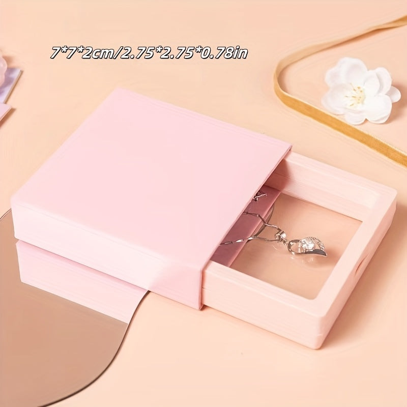 10pcs Classic Plastic Jewelry Box Drawer Organizer, Multipurpose Rectangle Storage Display Case for Rings, Earrings, Nails - No Electricity Needed, Jewelry Boxes
