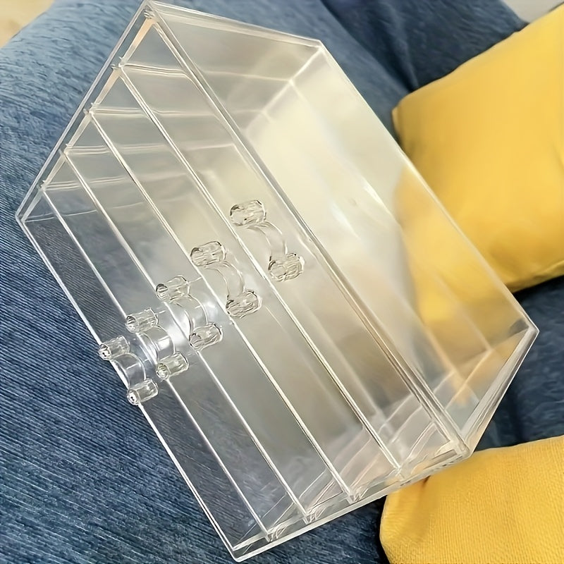 A 5-Layer Transparent Acrylic Desk Organizer with Drawers - a Modern, Multifunctional Storage Solution for Cosmetics, Stationery, And Office Supplies, Desk Storage Box | Stylish Storage Box | Plastic Drawers, Desk Drawer Organizer, Jewelry Box, Jewelry