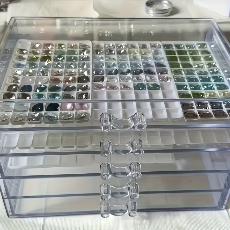 A 5-Layer Transparent Acrylic Desk Organizer with Drawers - a Modern, Multifunctional Storage Solution for Cosmetics, Stationery, And Office Supplies, Desk Storage Box | Stylish Storage Box | Plastic Drawers, Desk Drawer Organizer, Jewelry Box, Jewelry