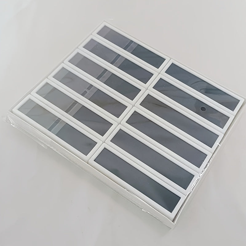 12pcs 1.06x3.94inch Faux Display Plastic Box Storage Container for Faux Stand Organizer Transparent Acrylic Cover and White Foam Suitable for Gem Jewelry Accessories Display