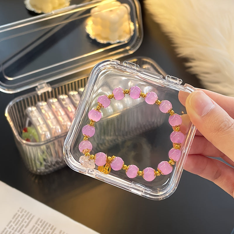 Bead Storage Box Set, Portable Jewelry Organizer, Perfect for Bracelets, Necklaces, with Dust-Proof Lid, Ideal for Storing Bangles& Jewelry