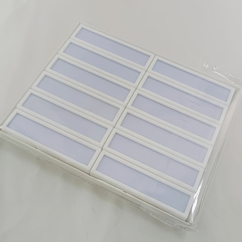 12pcs 1.06x3.94inch Faux Display Plastic Box Storage Container for Faux Stand Organizer Transparent Acrylic Cover and White Foam Suitable for Gem Jewelry Accessories Display
